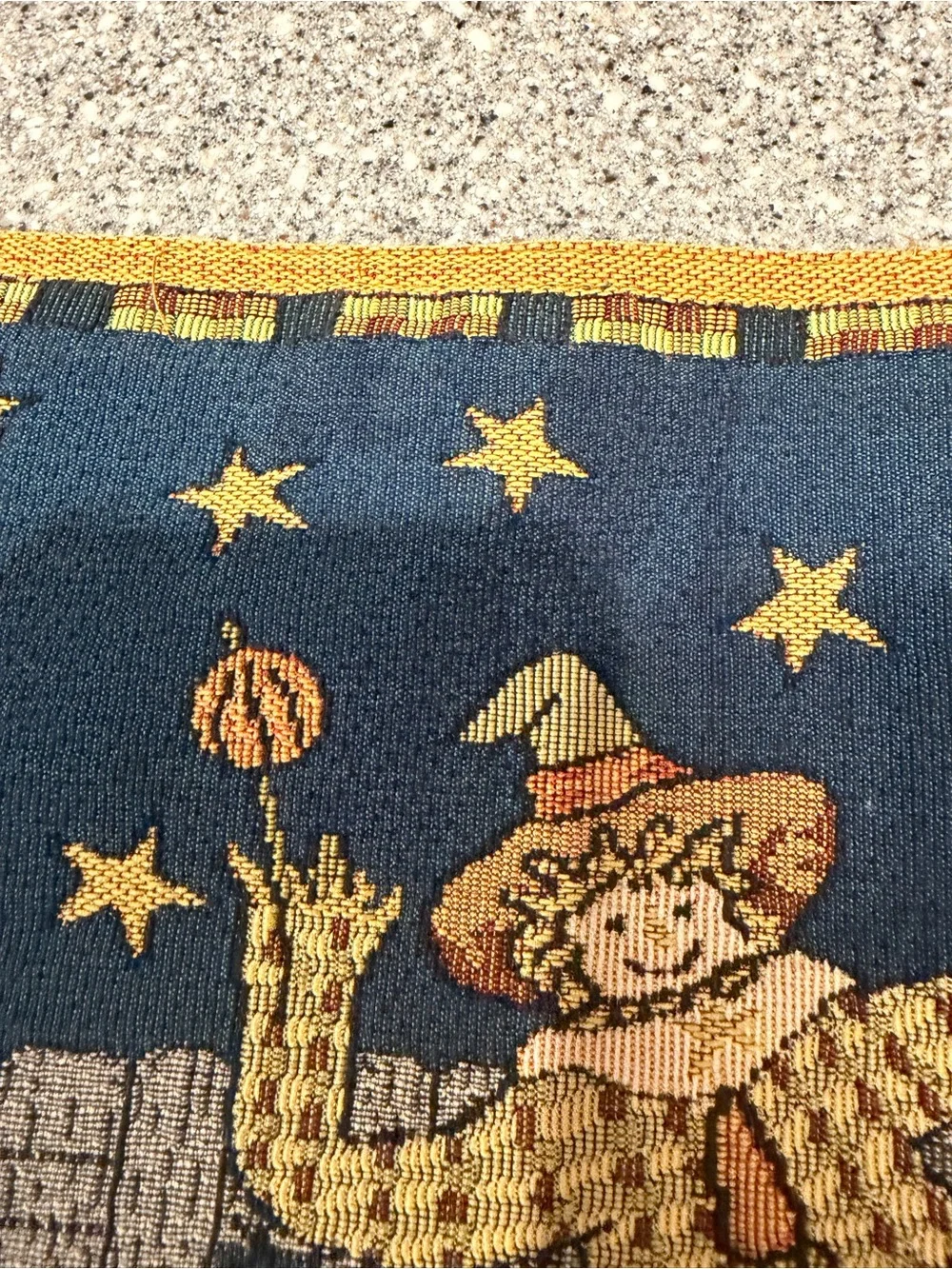 Teresa Rogut 4 Scarecrow Pumpkin Patch Fall Placemats Tapestry Style 19.5x13.5